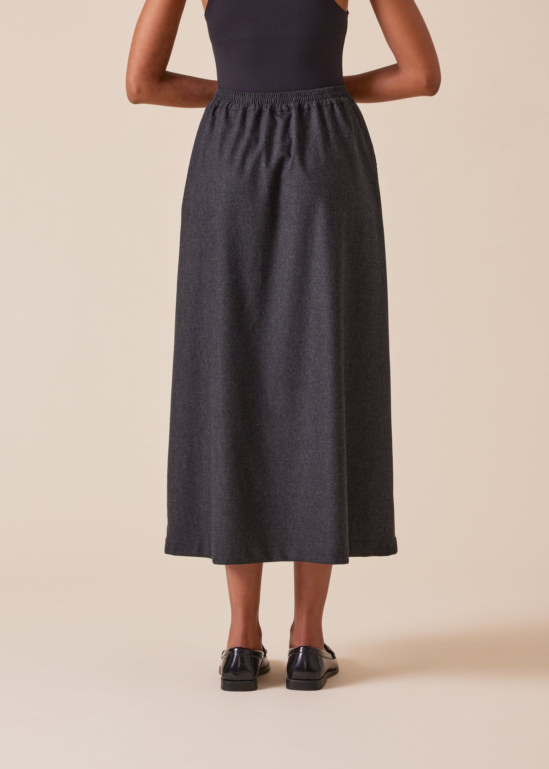 wool A-line skirt